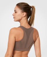 Enfold Zip Mesh gepolsterter Lauf-BH | Damen-Sport-BH mit starker Unterstützung (Übergröße)