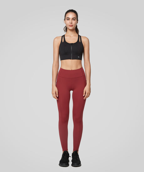 Enfold Longline Hollow Racerback Padded Running Bra | Women's High Support Sports Bra