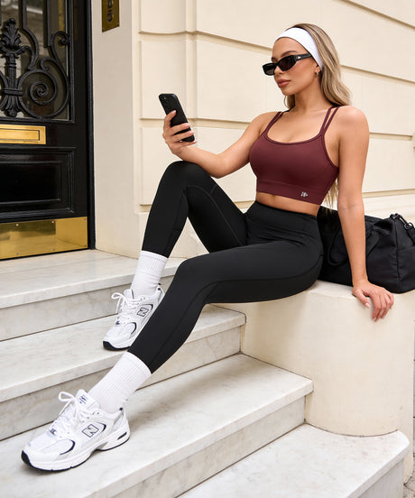Echo Leggings ohne Vordernaht und mit Tasche, 63,5 cm | Leggings mit starkem Halt für Damen