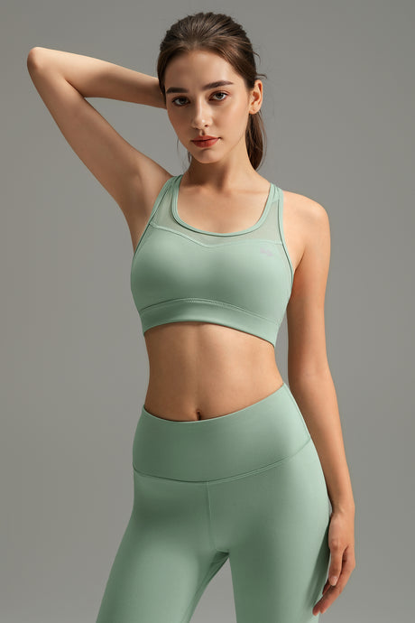 Reggiseno da corsa imbottito in rete con schienale incrociato Shift | Reggiseno sportivo ad alto sostegno da donna