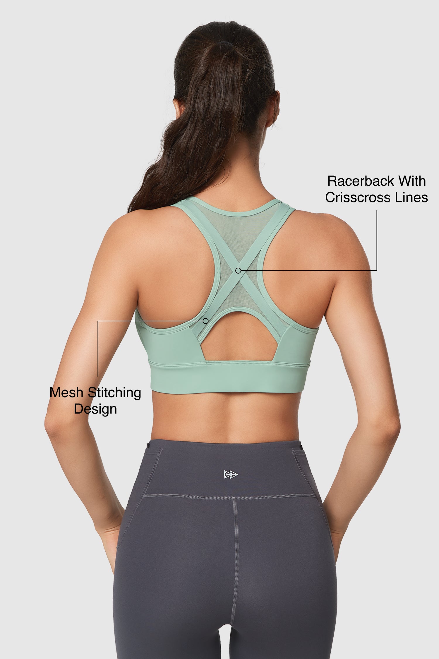 Power™ Cross Racerback Running Bra | Women's High Support Sports Bra