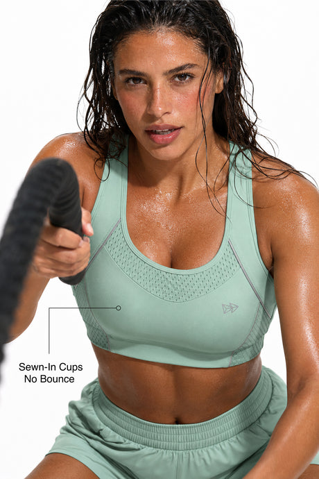 Gepolsterter Lauf-BH mit Sculpt Racerback-Linie | Sport-BH mit starkem Halt für Damen