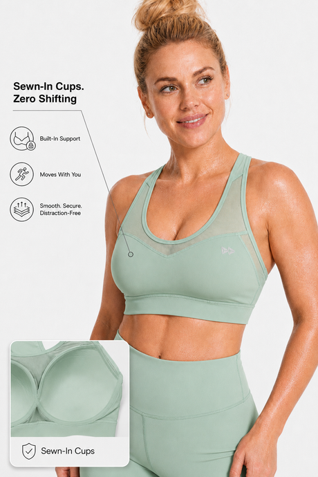 Shift™ Racerback Breathable Full-Coverage Running Bra | Women's High Support Sports Bra