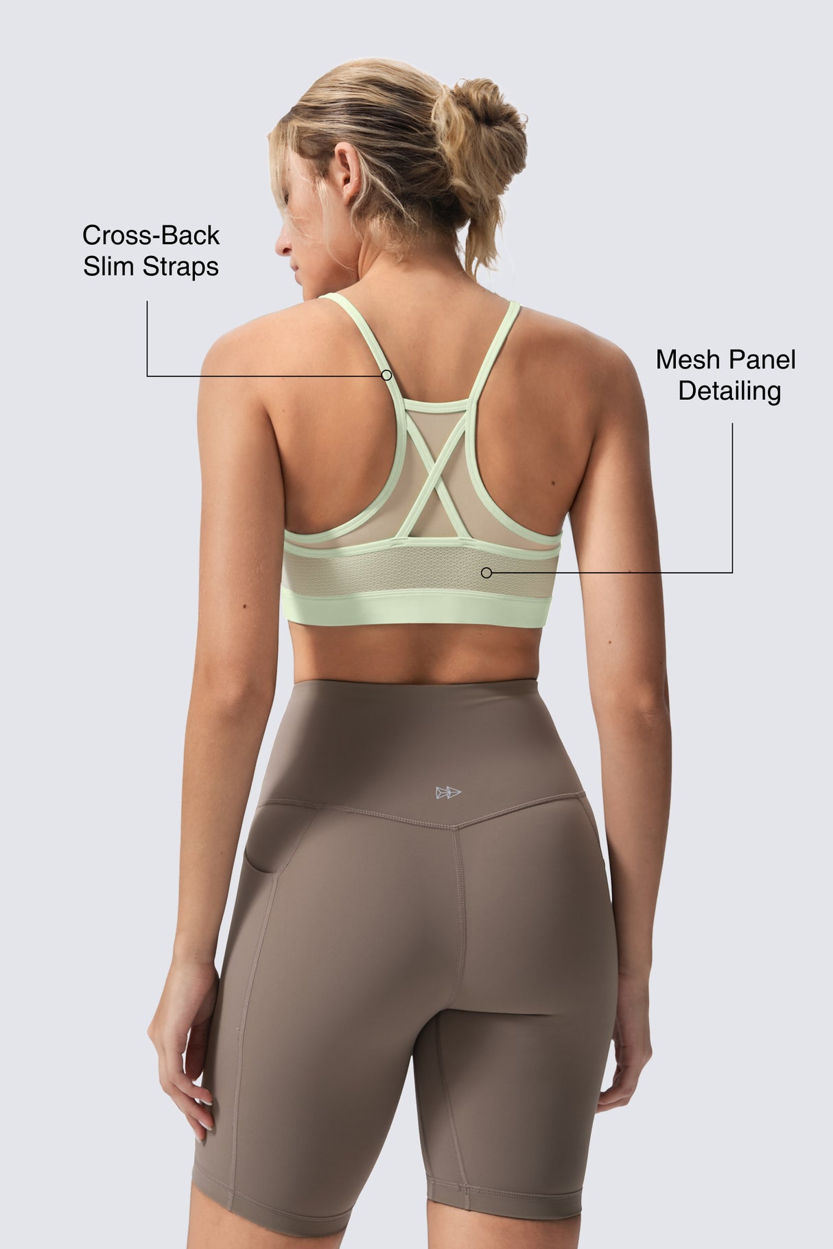 Anywhere™ Double Strap Sheer Mesh Yoga Bra| Women's Light Support Sports Bra