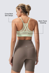 Anywhere™ Double Strap Sheer Mesh Yoga Bra| Women's Light Support Sports Bra