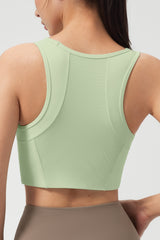 Anywhere™ Full-Coverage Fixed Pads Longline Yoga Bra | Women's Sports Tank