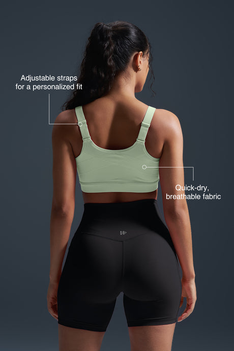 Power™ Soft Adjustable High-Support Mesh Running Bra | Women's High Support Sports Bra