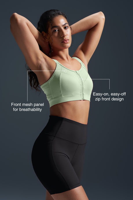 Power™ Soft Adjustable High-Support Mesh Running Bra | Women's High Support Sports Bra