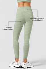 Power™ Jacquard Pattern No Front Seam High-Rise Running Leggings 25inches | Women's High Support Leggings
