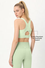 Shift™ Racerback Air Flow Full Coverage V-Neck Support Sports Bra | Women's Medium Support Sports Bra Best For Yoga, HIIT