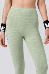 Power™ Jacquard Pattern No Front Seam High-Rise Running Leggings 25inches | Women's High Support Leggings