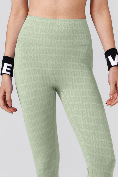 Power™ Jacquard Pattern No Front Seam High-Rise Running Leggings 25inches | Women's High Support Leggings
