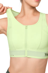 Echo™ Breathable Zip-Front Sustainable High-Support Bra | High-Impact Support Best For Running, HIIT & Training