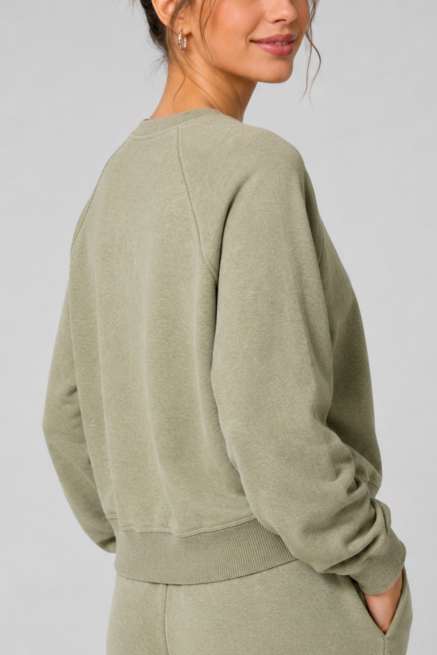 Anywhere™ Cropped Stretch Sweatshirt With Relax Fit | Women's