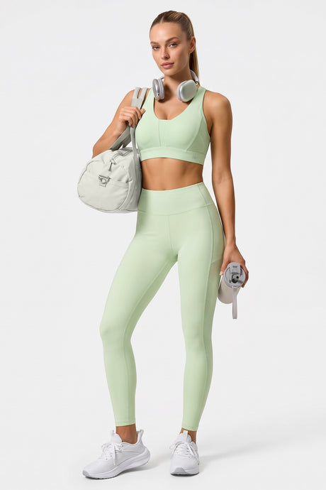 Power™ V-Neck High-Support Racerback Sports Bra | Women's High Support Sports Bra Best For Yoga, HIIT - image 12