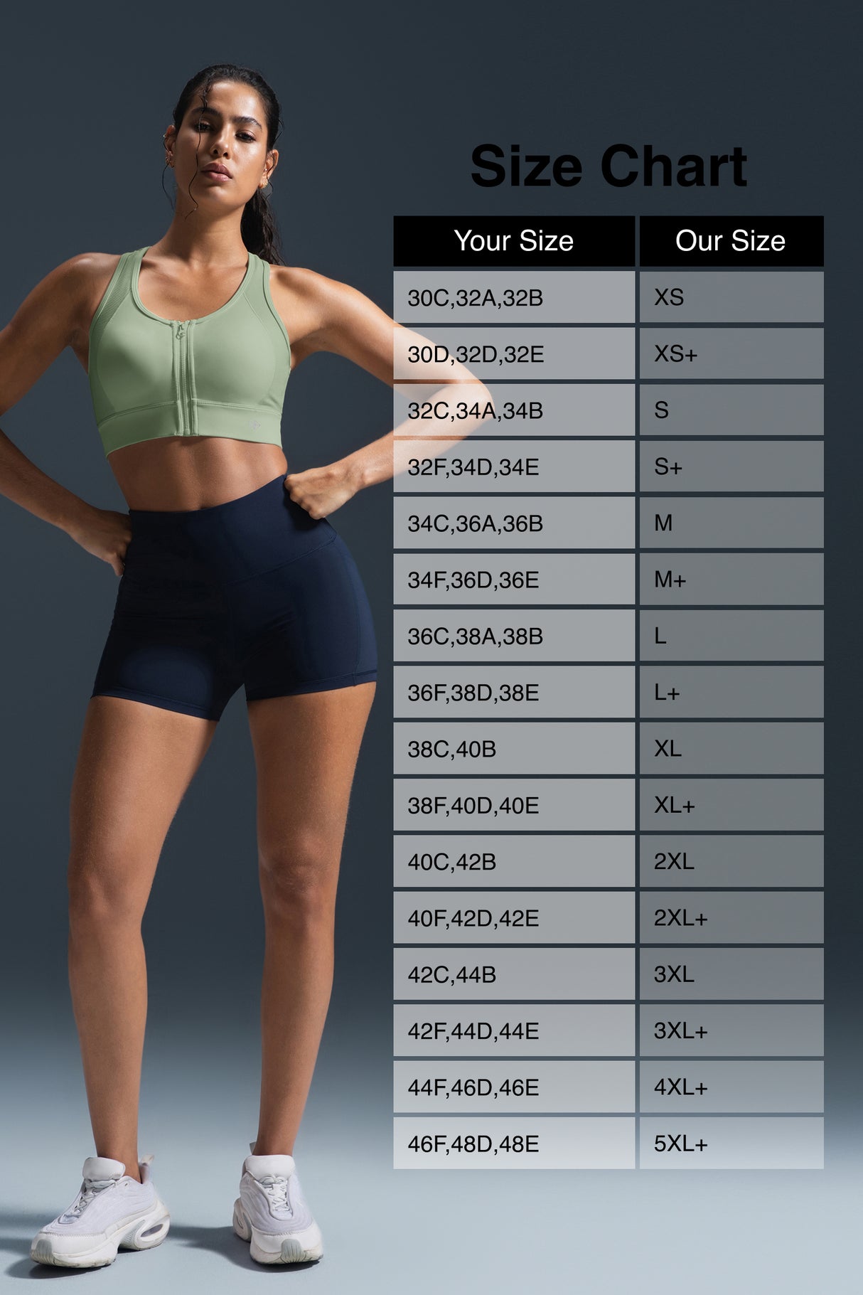 Enfold™ Zip-Front Mesh Racerback High-Support Bra for Larger Busts | Women's High Support Sports Bra