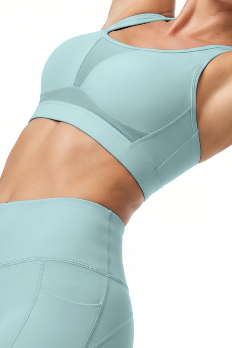Power™ Adjustable Crisscross Straps With Mesh Sports Bra | High Support  for Running, HIIT & Training