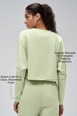 Anywhere™ Women's Cropped Batwing Sleeve Sweatshirt