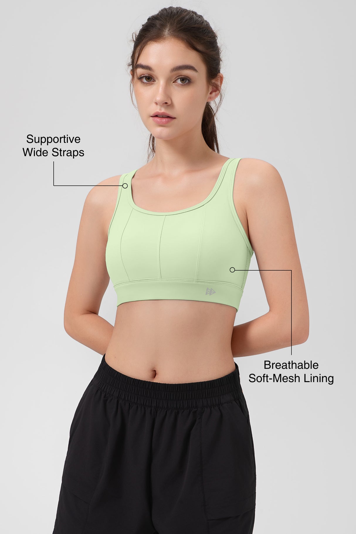 Power™ Racerback Breathable Lace Mesh Bra | Women's High Support Sports Bra
