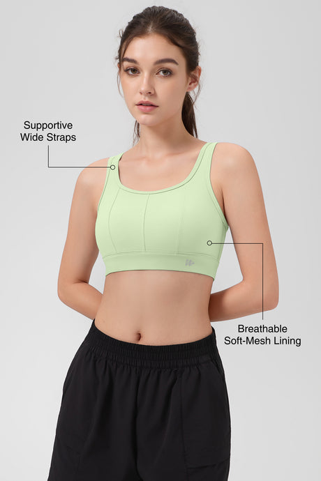 Power™ Racerback Breathable Lace Mesh Bra | Women's High Support Sports Bra