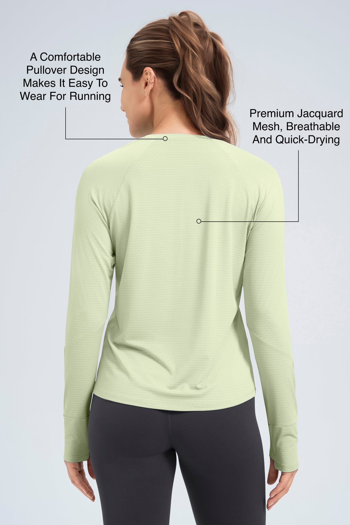 Anywhere™ Performance Jacquard Mesh Long Sleeve T-shirt | Women's Long Sleeve T-shirt