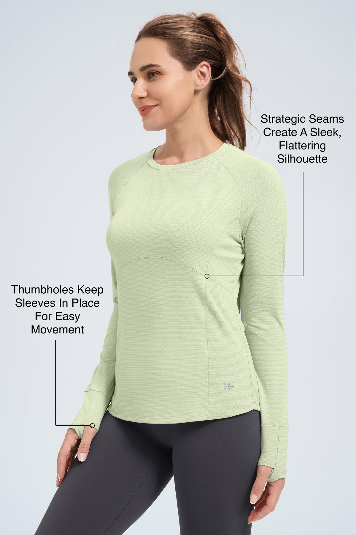 Anywhere™ Performance Jacquard Mesh Long Sleeve T-shirt | Women's Long Sleeve T-shirt