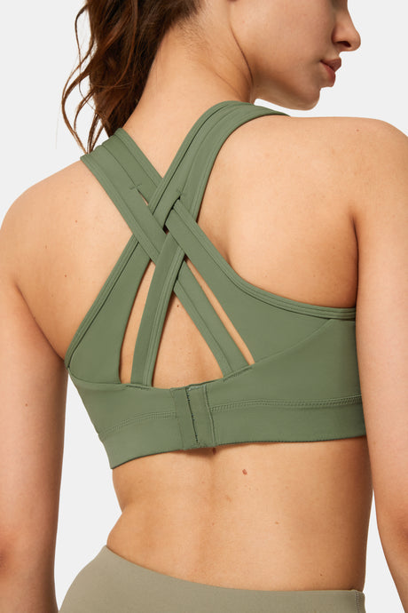 Reggiseno da corsa imbottito Power Cross Back | Reggiseno sportivo ad alto sostegno da donna