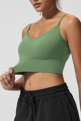 Echo™ V-Neck Ribbed Padded Yoga Bra | Women's Light Support Sports Bra