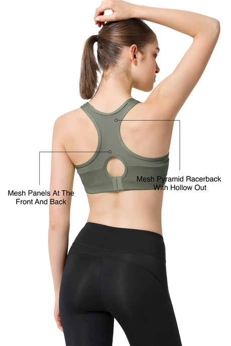 Shift™ Racerback Breathable Full-Coverage Running Bra | Women's High Support Sports Bra