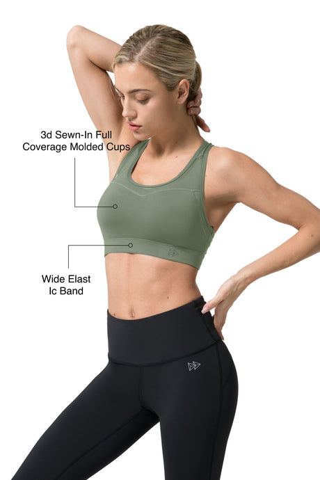 Shift™ Racerback Breathable Full-Coverage Running Bra | Women's High Support Sports Bra