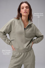 Anywhere™ Half-Zip Mock Neck Pockets Sweatshirt | Women's Sports Sweatshirt