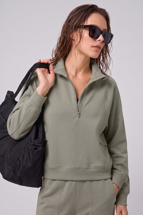 Anywhere™ Half-Zip Mock Neck Pockets Sweatshirt | Women's Sports Sweatshirt - image 5