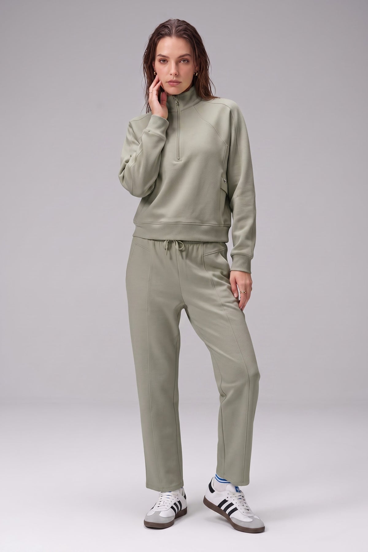 Anywhere™ Half-Zip Mock Neck Pockets Sweatshirt | Women's Sports Sweatshirt