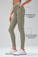 Power™ High Rise Breathable Running Leggings With Pockets 25 Inches | Women's High Support Leggings