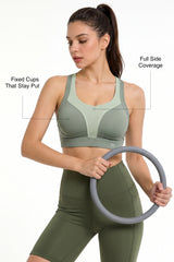 Power™ Breathable Racerback Fixed Cups High Impact Bra | Women's High Support Sports Bra