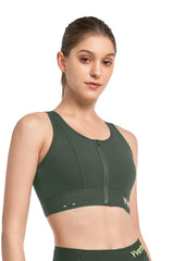 Echo™ Breathable Zip-Front Sustainable High-Support Bra | High-Impact Support Best For Running, HIIT & Training