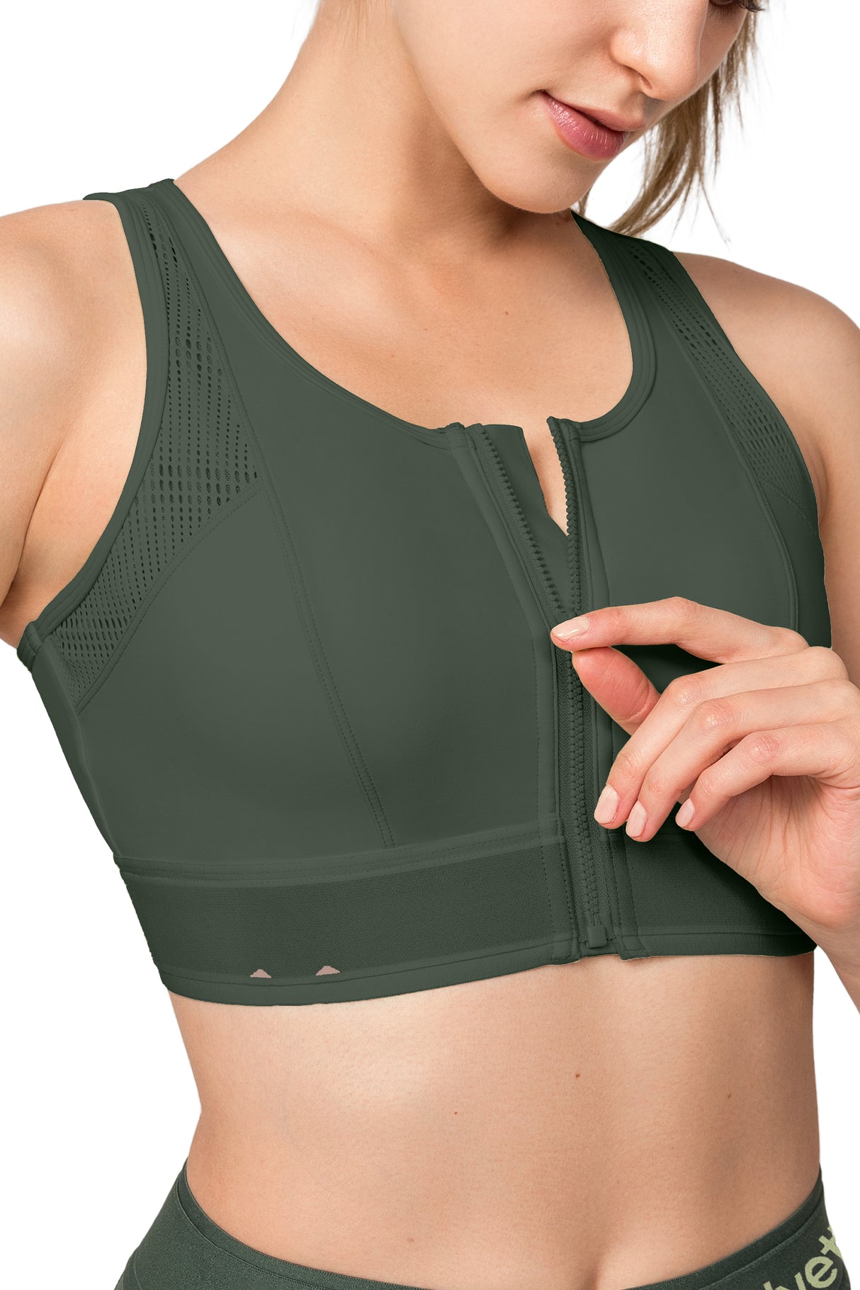 Echo™ Breathable Zip-Front Sustainable High-Support Bra | High-Impact Support Best For Running, HIIT & Training