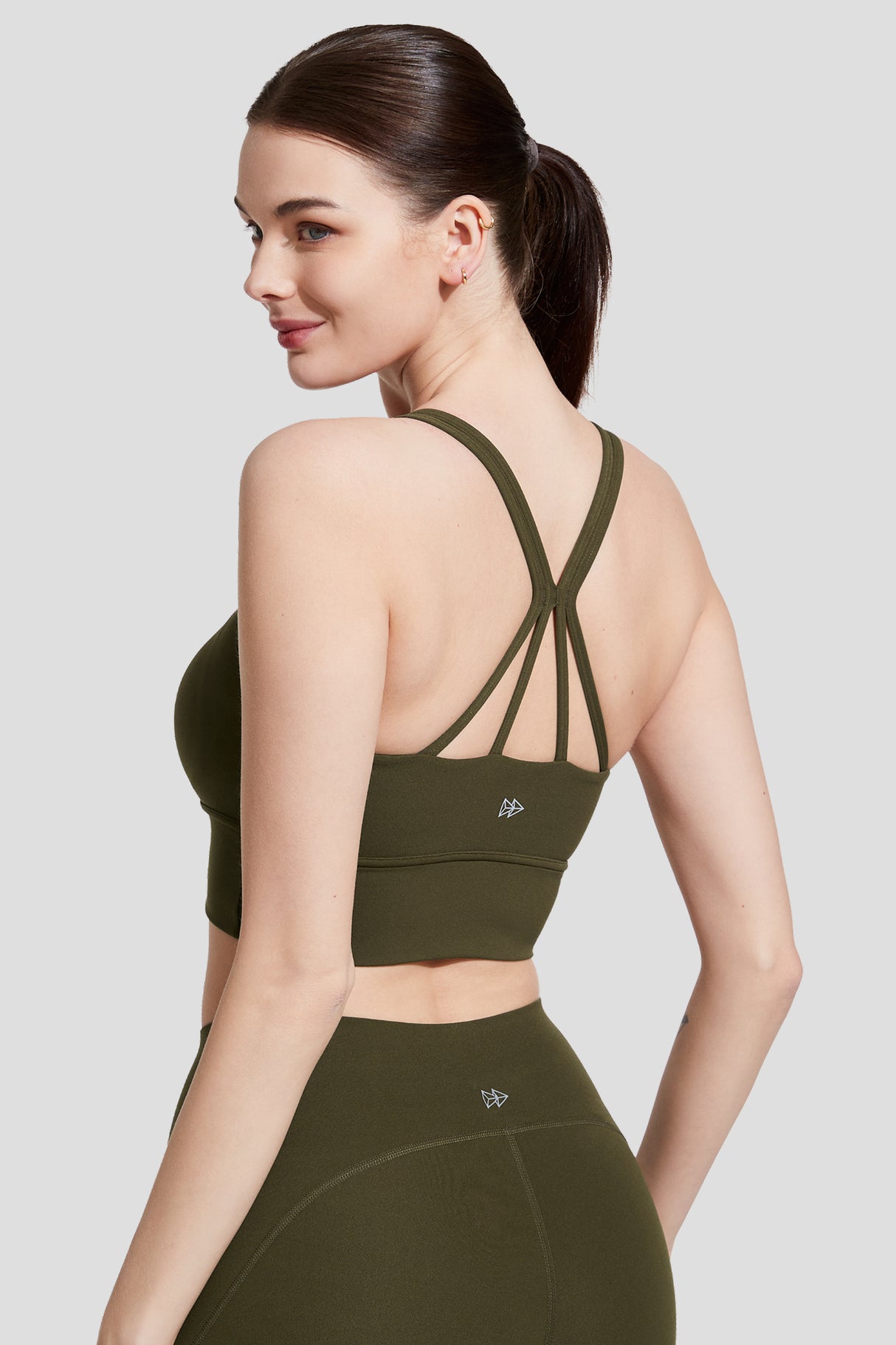 Shift™ Longline Mesh Strappy Padded Yoga Bra | Women's Light Support Sports Bra