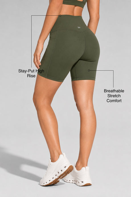 Pantaloncini da corsa aderenti a vita alta Shift 3" 4" 6" 8" | Pantaloncini sportivi ad alto supporto da donna