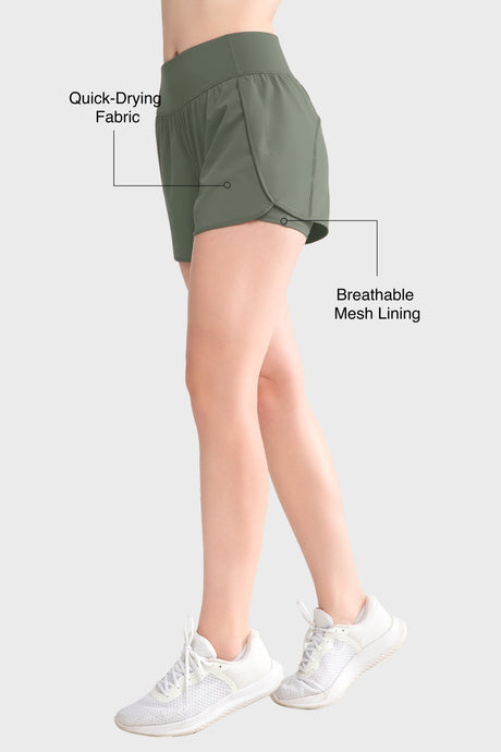 Shift Quick Dry Inner Mesh Workout Shorts mit Tasche 3,5'' | Damen Laufshorts