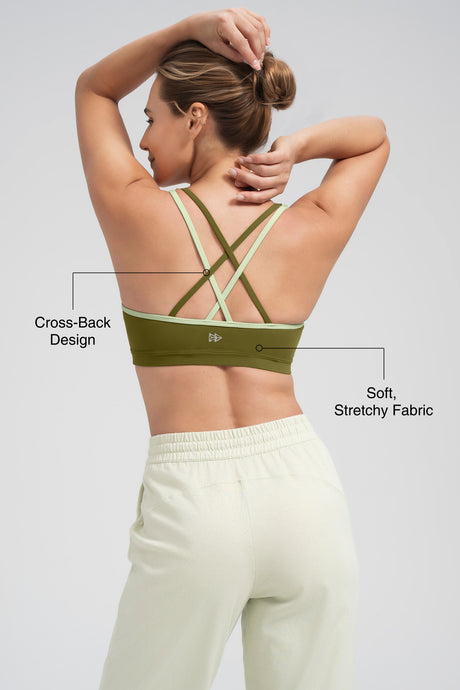 Anywhere™ Cross Dual-Strap Padded Yoga Bra| Women's Light Support Sports Bra