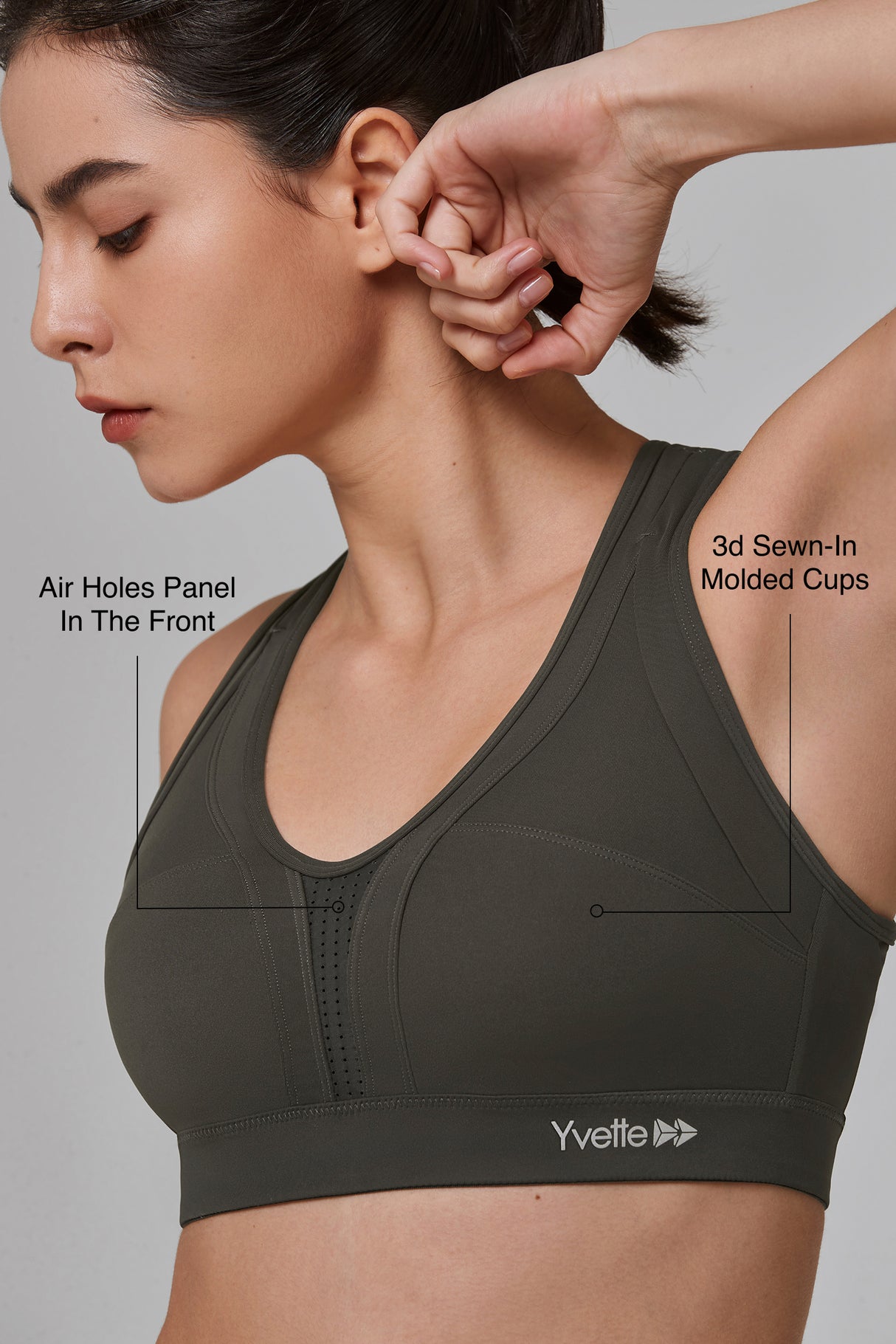 Power™ Cross Back Padded Running Bra | Women's High Support Sports Bra
