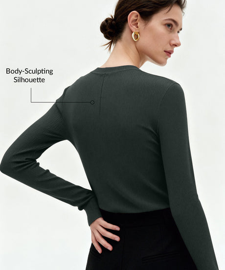 Anywhere™ Casual Half-Button Collar Long Sleeve Shirt | Women's Long Sleeve T-shirt - image 8