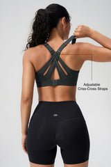 Power™ Adjustable Crisscross Padded Running Bra | Women's High Support Sports Bra