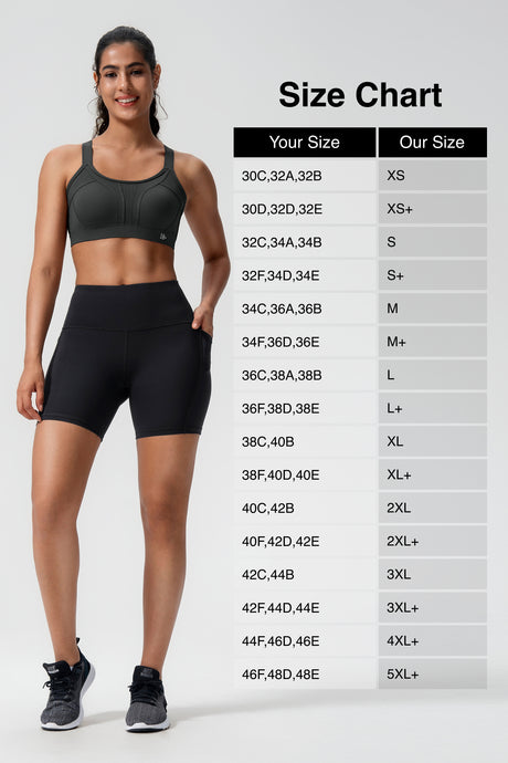 Power™ Adjustable Crisscross Padded Running Bra | Women's High Support Sports Bra