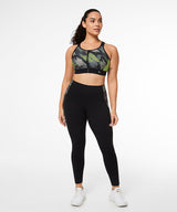 Echo Camouflage Adjustable Zip Racerback Padded Running Bra | Women's High Support Sports Bra