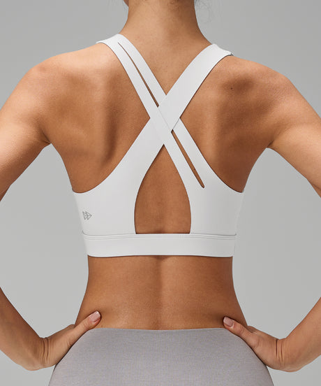 Anywhere Crisscross avtagbara vadderade yoga-bh med v-ringning | Sport-bh med lätt stöd för kvinnor