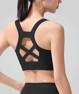Echo Natural Shine Sporty Löpar-BH med Öppen Rygg | Sport-BH med Högt Stöd för Damer