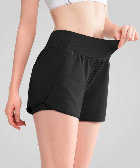Shift Snabbtorkande träningsshorts i mesh med ficka 8,5 cm | Löparshorts för kvinnor