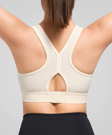 Atmungsaktiver Power Butterfly Back Mesh-Lauf-BH | Sport-BH mit starkem Halt für Damen